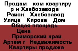 Продам 1 ком.квартиру р-н Хлебозавода! › Район ­ Хлебозавод › Улица ­ Кирова › Дом ­ 83 › Общая площадь ­ 26 › Цена ­ 1 350 000 - Приморский край, Артем г. Недвижимость » Квартиры продажа   